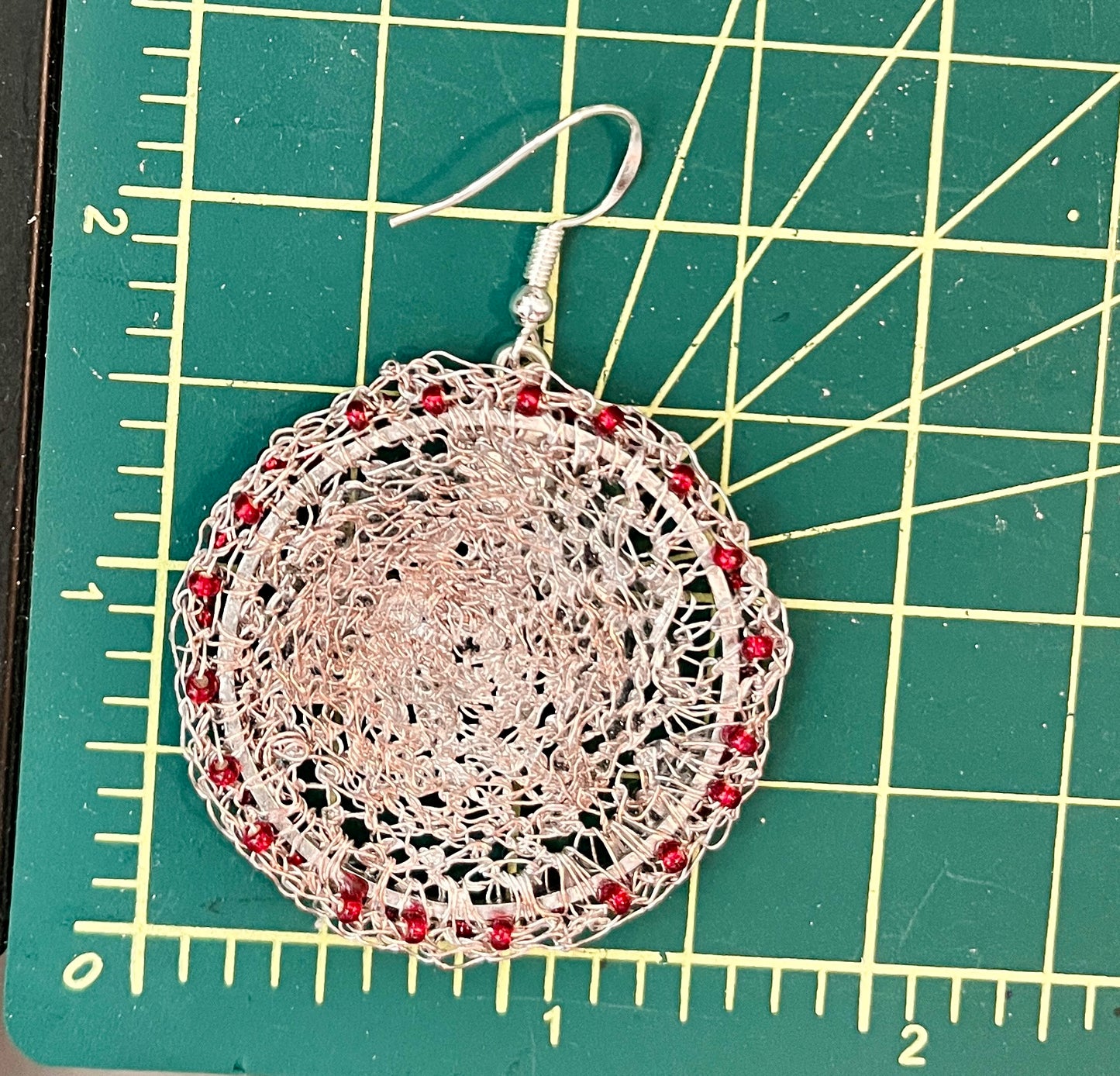 Earrings- Copper wire crochet - Christmas Collection no.2