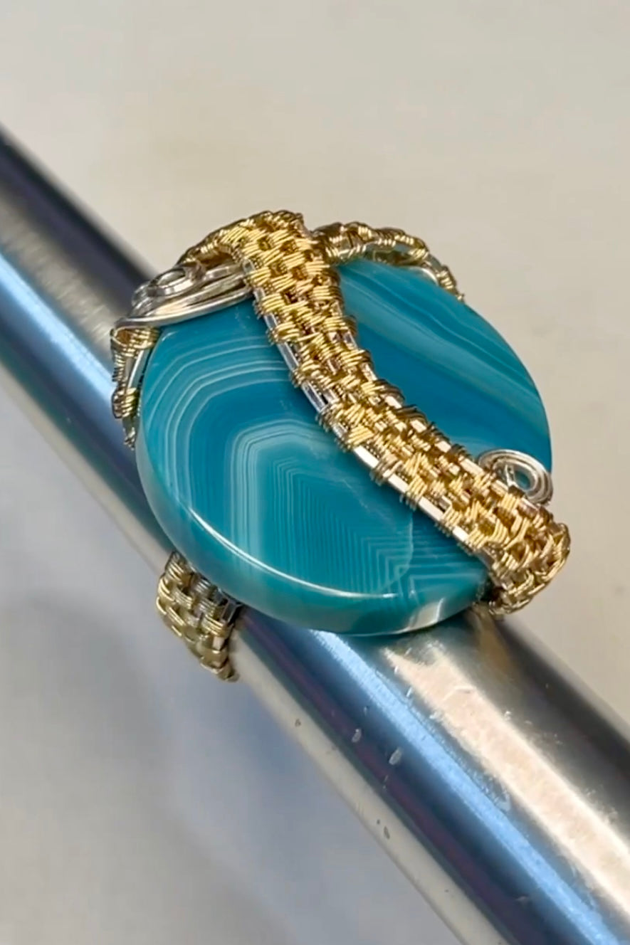 Botswana Agate Statement Ring