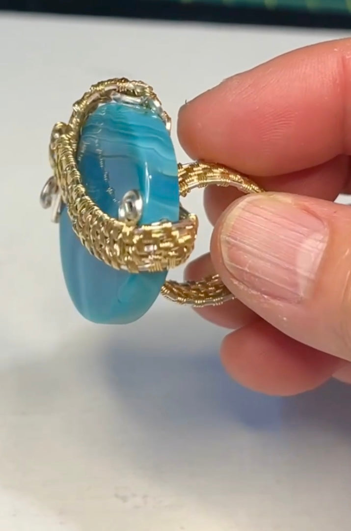 Botswana Agate Statement Ring