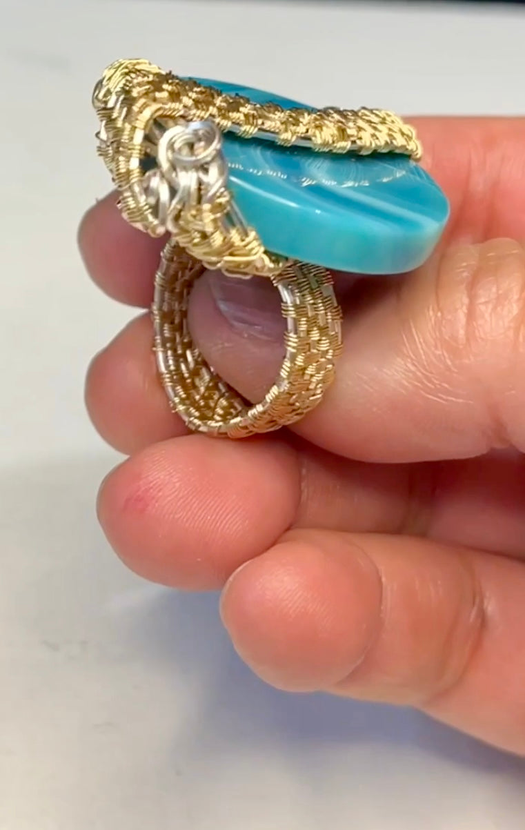 Botswana Agate Statement Ring