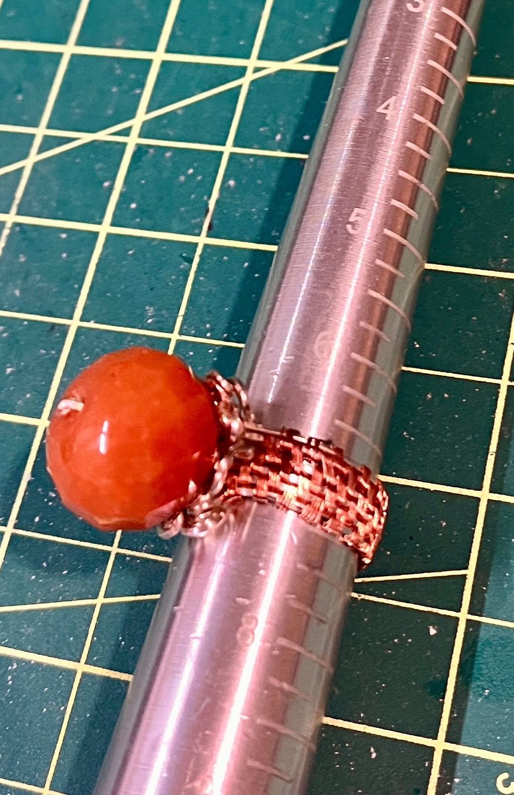 Orange Aventurine Statement Ring