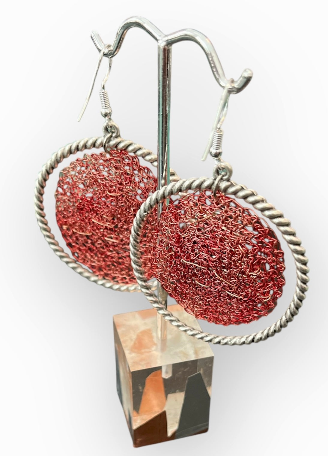 Earrings- Copper wire crochet- Christmas Collection N0.1