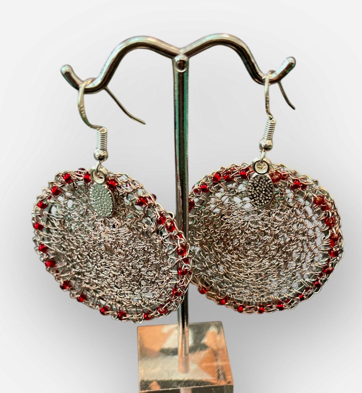 Earrings- Copper wire crochet - Christmas Collection no.2