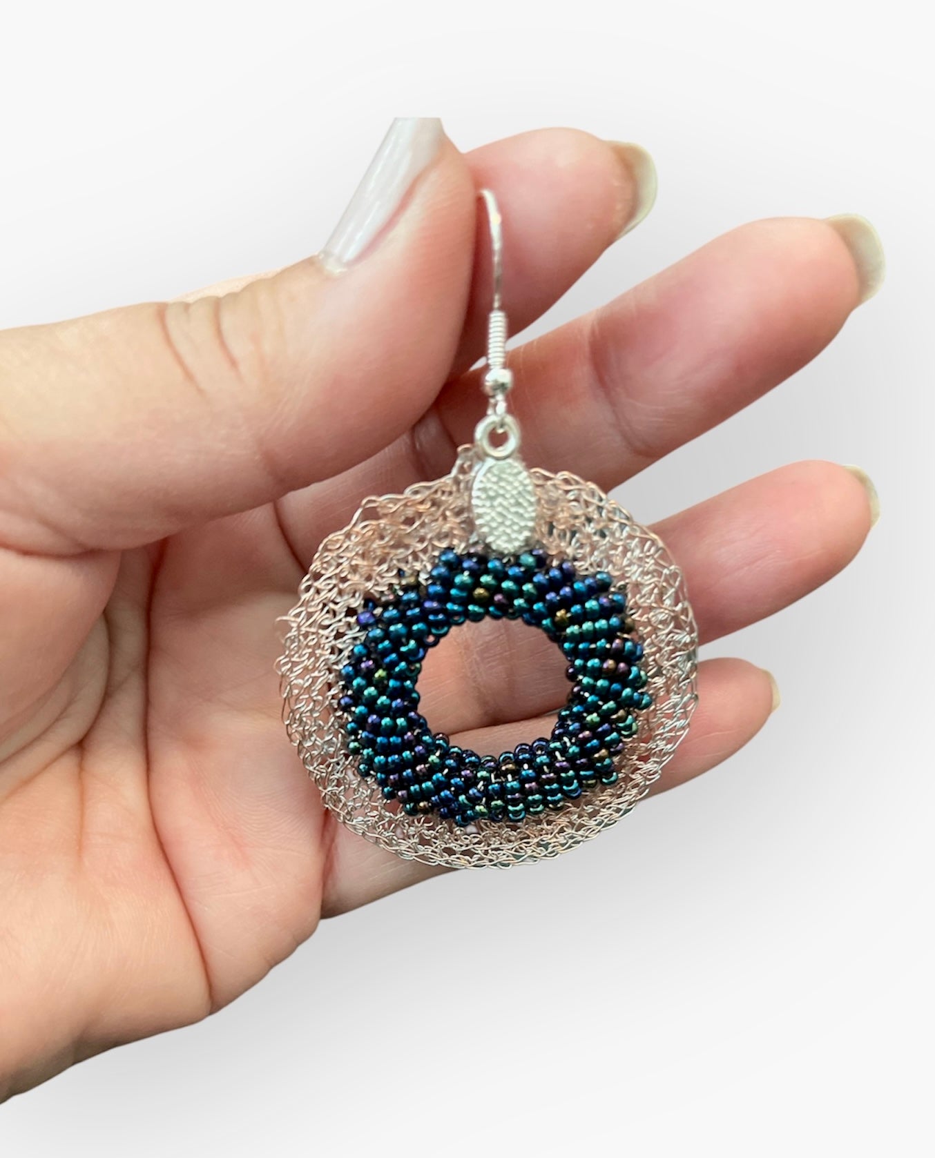 Earrings- Copper wire crochet- Christmas collection no.3