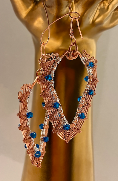 El Portal24 Collection Copper earrings "AZUL"