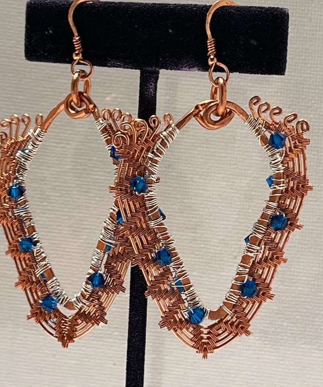 El Portal24 Collection Copper earrings "AZUL"