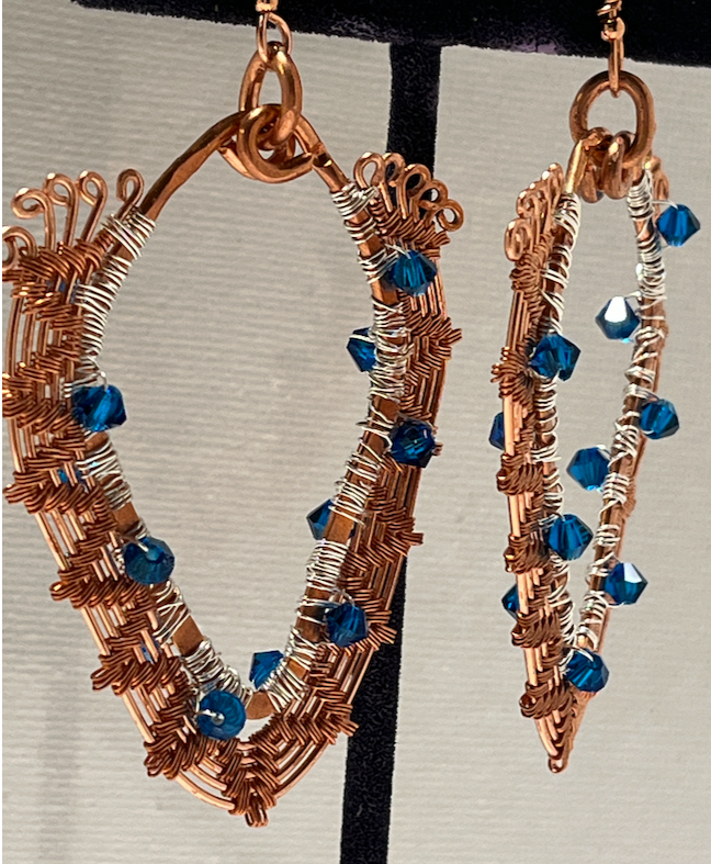 El Portal24 Collection Copper earrings "AZUL"